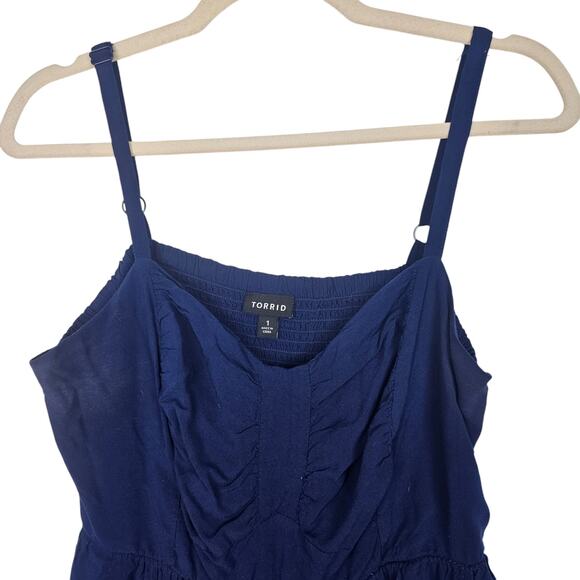 Torrid Dress Knee Length Dress Sleeveless Dress Skater Dress 1X Blue Women - Picture 2 of 10